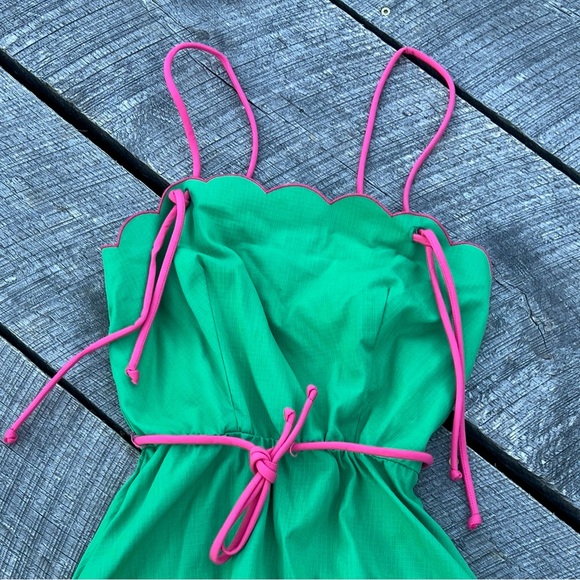 Vintage 70s Jenni Scalloped Top Midi Dress - Picture 2 of 6